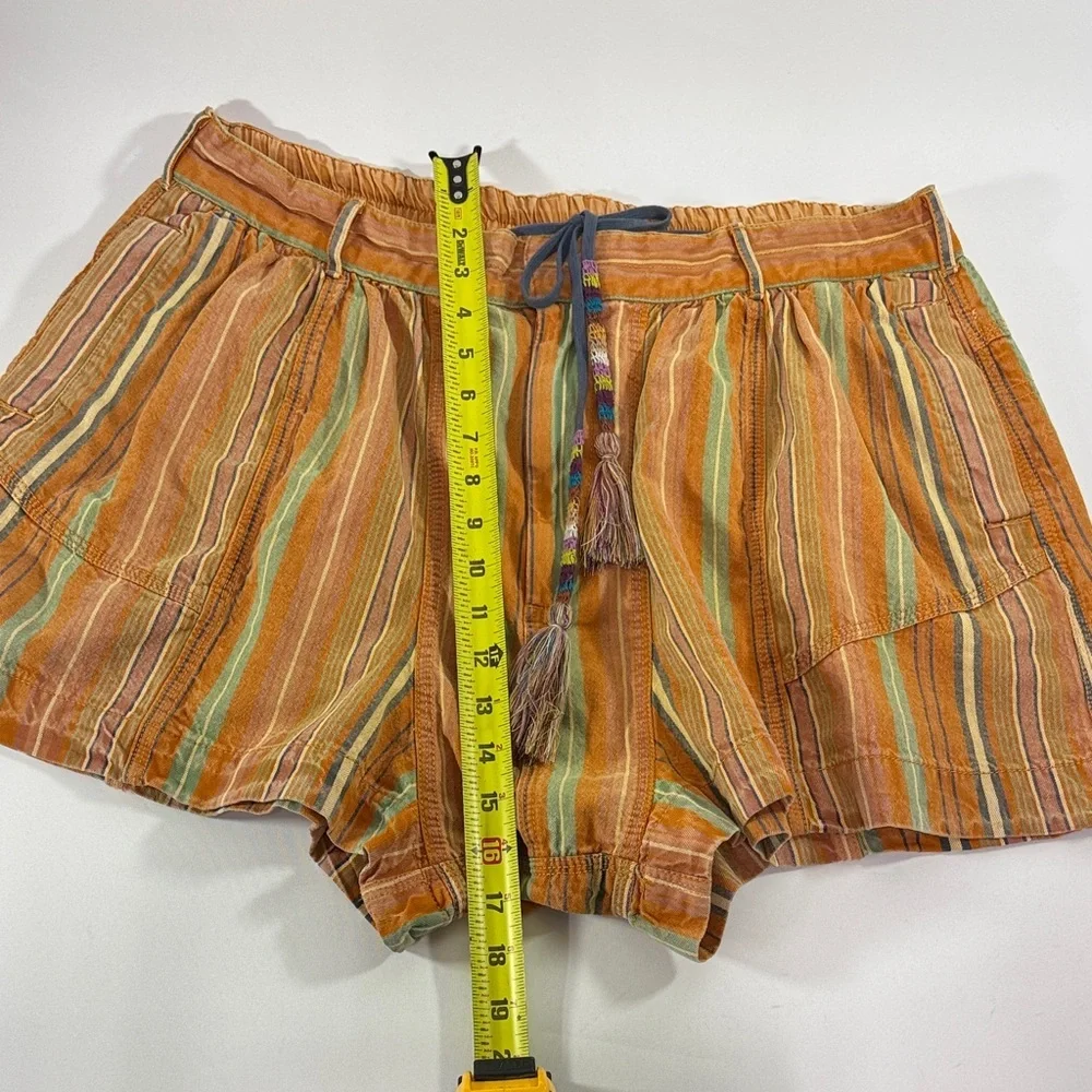 Free People RARE Multicolor Striped Women's Shorts Size L - Picture 6 of 6